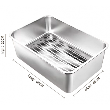 Rubeku Litter Box w/Sift Stainless Steel